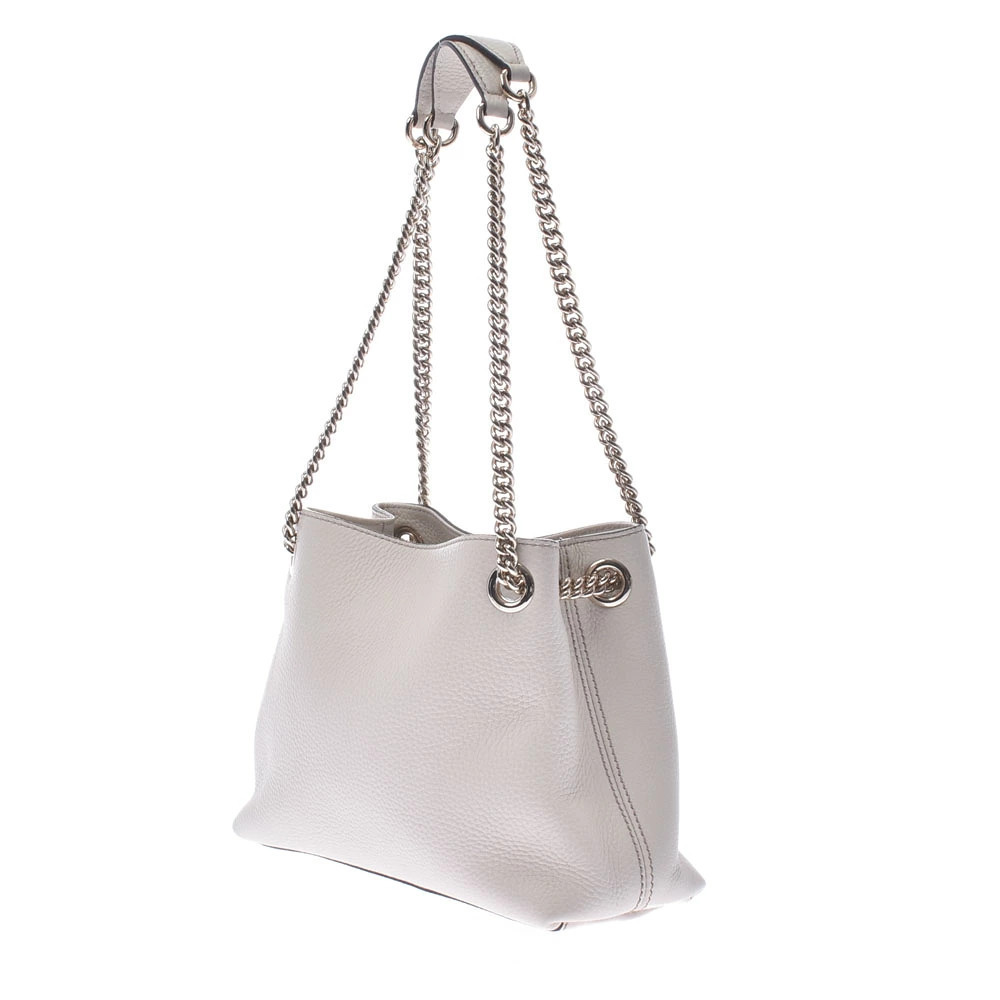 Gucci Ivory Soho Calfskin White Chain Bag Shoulder White